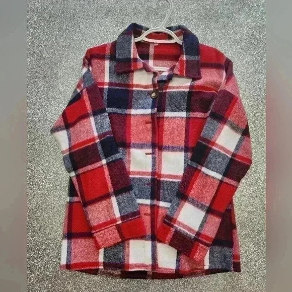 WOMEN'S FLEECE BUTTON UP SHACKET SIZE SMALL - Picture 2 of 5